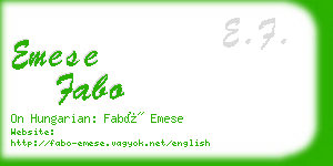emese fabo business card